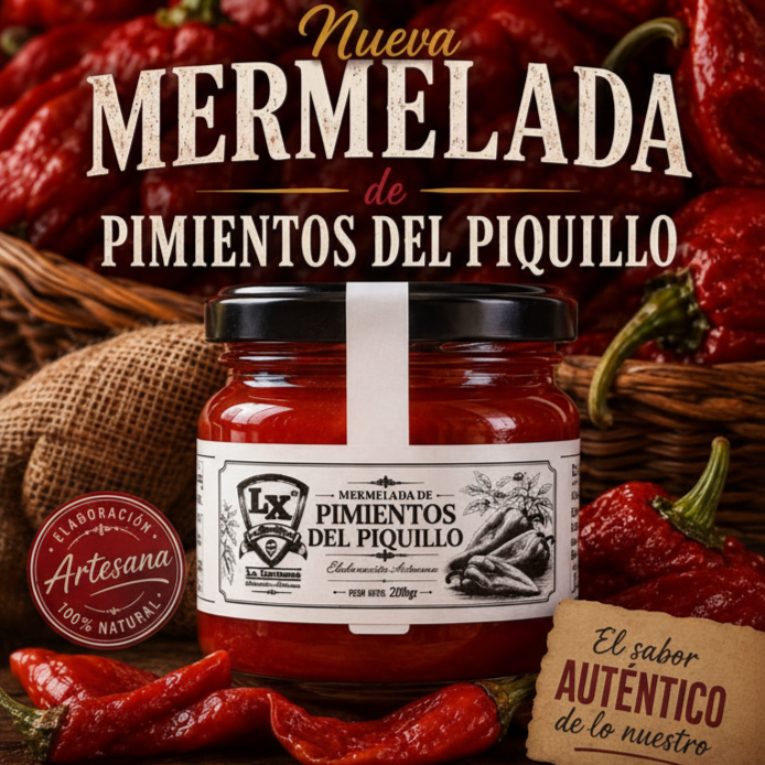 Mermelada artesana de Pimientos del piquillo con un sabor auténtico nuestro.