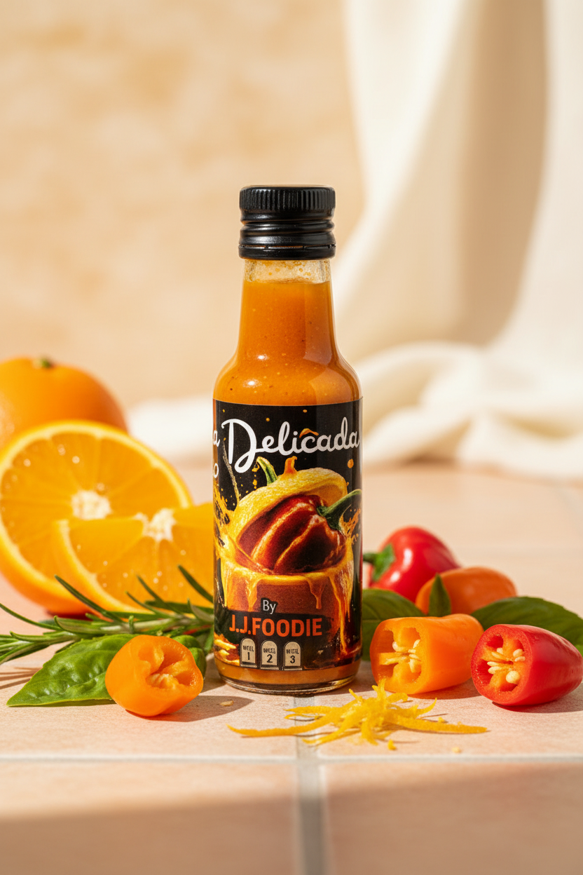 Salsa LA DELICADA Picante con Habanero y Zumo de Naranja
