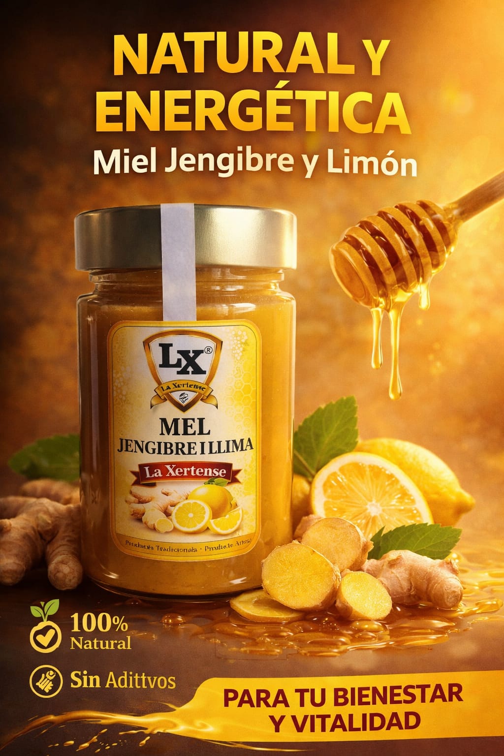 Miel de Jengibre y Limón 450 g La Xertense